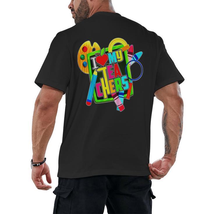 Kids Teens Graduation I Heart My Teachers I Love My Teachers Men's Back Print T-Shirt