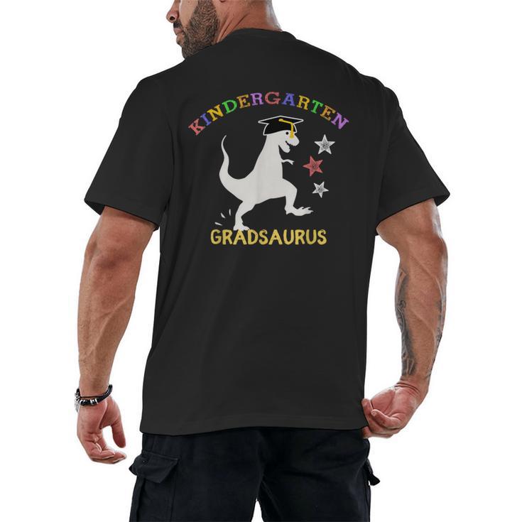 Kindergarten Graduation Shirt 2019 Dinosaur Graduate Party Men's Back Print T-Shirt