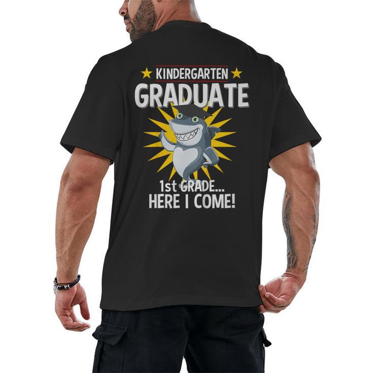 Kindergarten Graduation Shirts 2019 Shark Grad Toddler Men's Back Print T-Shirt