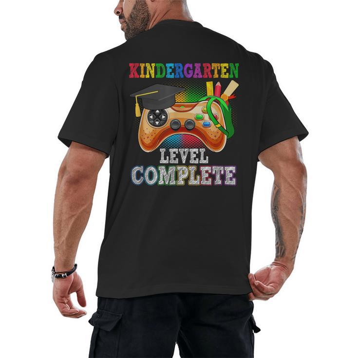 Kindergarten Level Complete Last Day Of School Graduation Men's Back Print T-Shirt