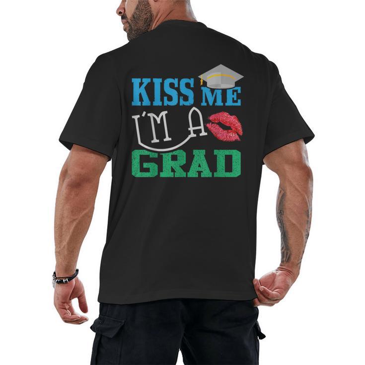Kiss Me I'm A Grad 2018 Senior Graduation Men's Back Print T-Shirt
