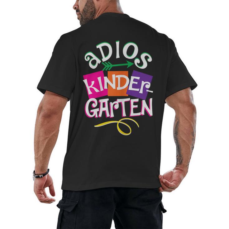 Last Day Of School Adios Kindergarten Graduation Kids Girls Men's Back Print T-Shirt
