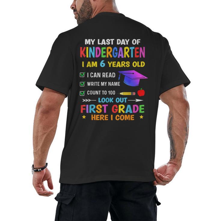 Last Days Of Kindergarten Graduation 2025 Graduate Boys Girl Men's Back Print T-Shirt