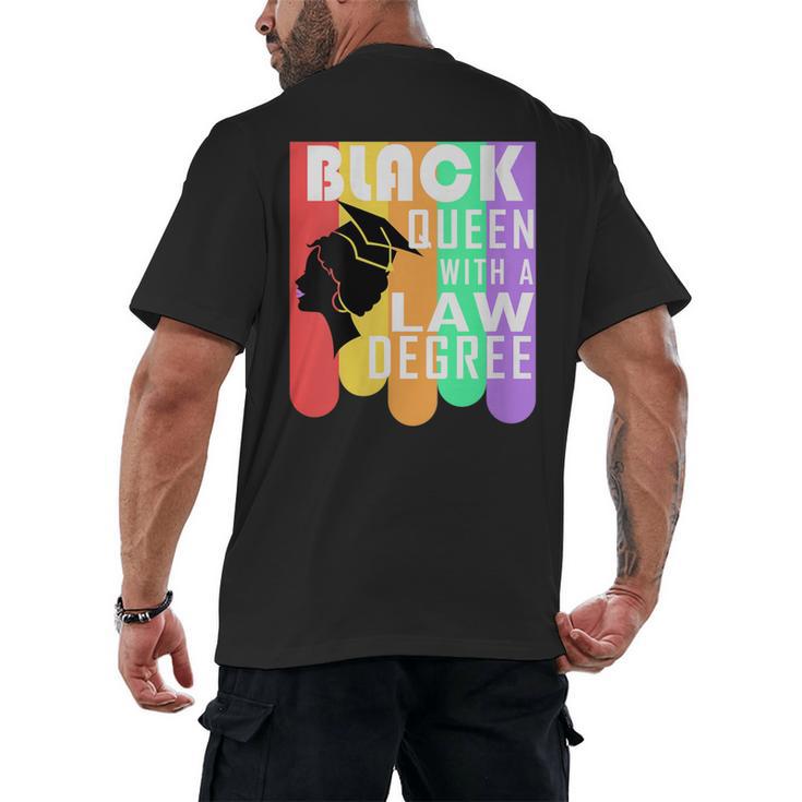 Law School Graduation Queen New Lawyer Attorney Grad Men's Back Print T-Shirt