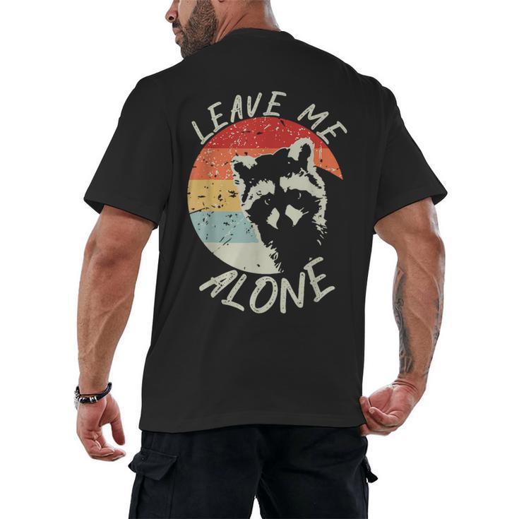 Leave Me Alone Raccoon Lover Introvert Antisocial Shy INTP Men's Back Print T-Shirt