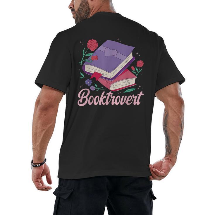 Literary Reading Book Introvert Booktrovert Reading Men's Back Print T-Shirt
