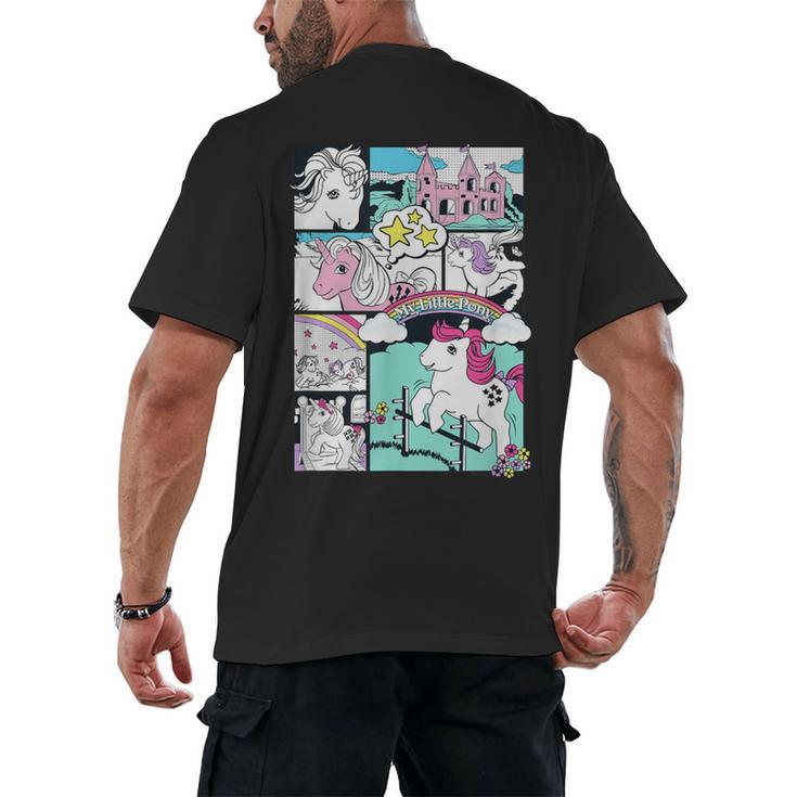 My Little Pony Classic Vintage Rainbow Castle Comic Book Men's Back Print T-Shirt