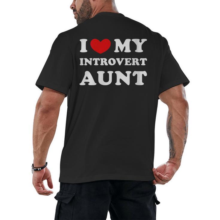 I Love My Introvert Aunt I Heart My Introvert Aunt Men's Back Print T-Shirt
