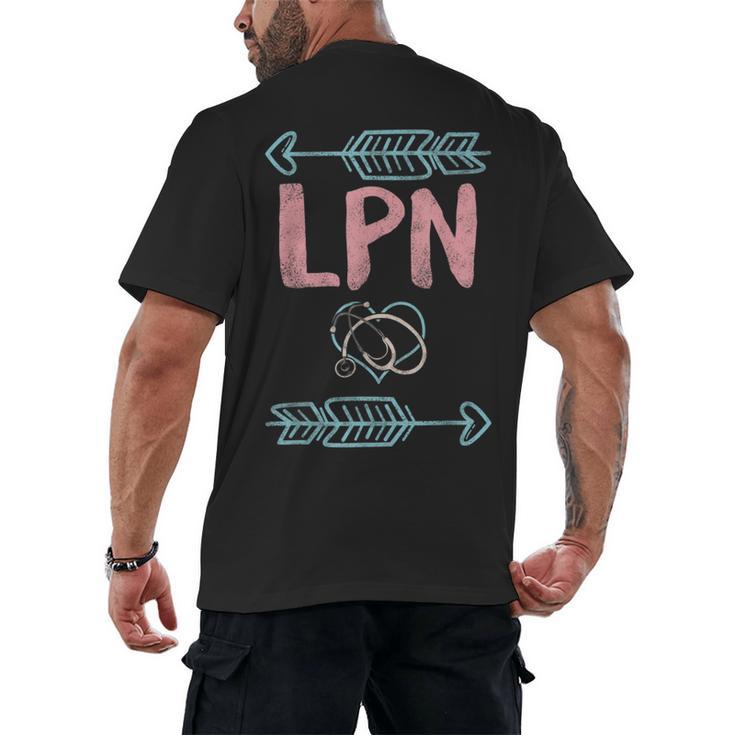 LPN Licensed Practical Nurse Graduation Nursing Nurses Week Men's Back Print T-Shirt