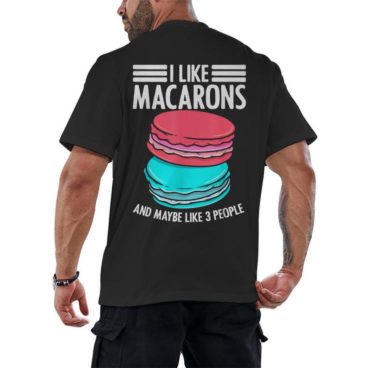 Macaroons Dessert Antisocial Introvert Pastries Food Lover Men's Back Print T-Shirt