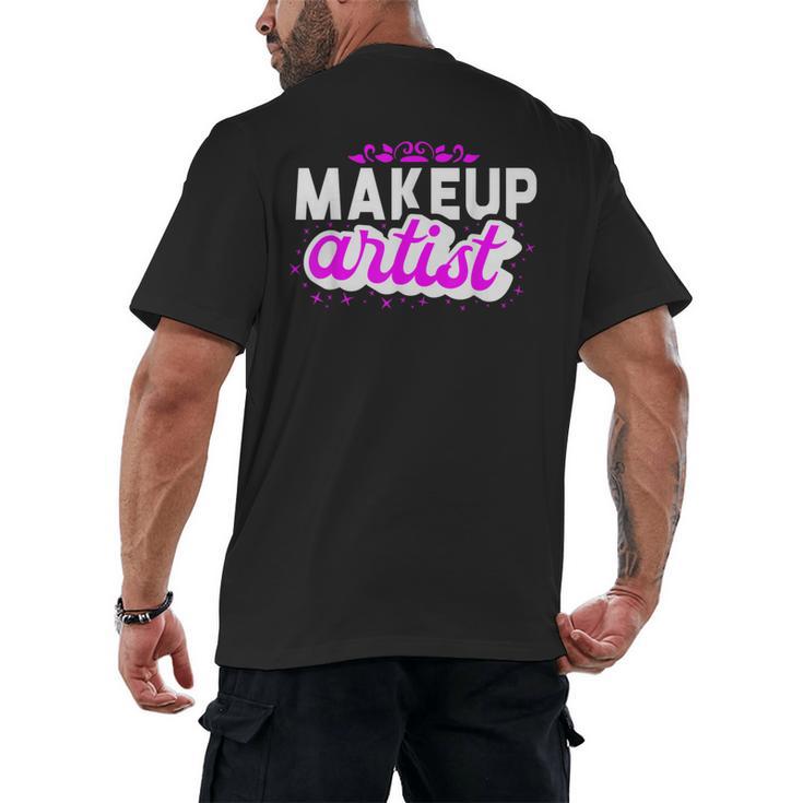 Makeup Artist Beauty Cosmetologist Graduation T-Shirt Men's Back Print T-Shirt