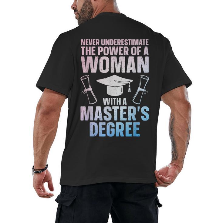 Masters Degree Graduation Art For Women Girls Masters Degree Men's Back Print T-Shirt