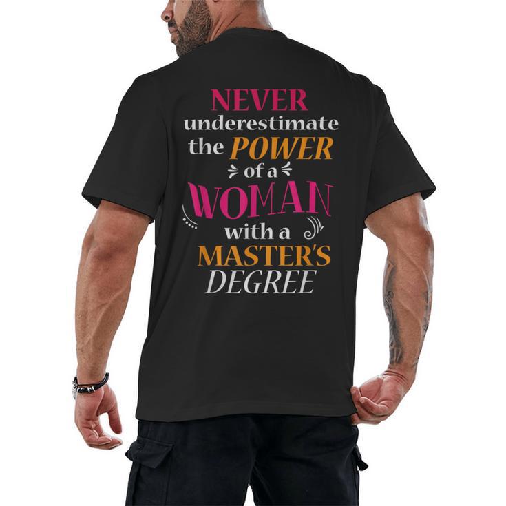 Masters Degree Graduation MPH Social Work Men's Back Print T-Shirt