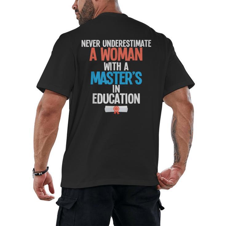 Masters In Education Degree Graduation Women MeD Men's Back Print T-Shirt