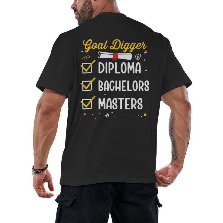 Masters Graduation Goal Digger Mastered It Men's Back Print T-Shirt