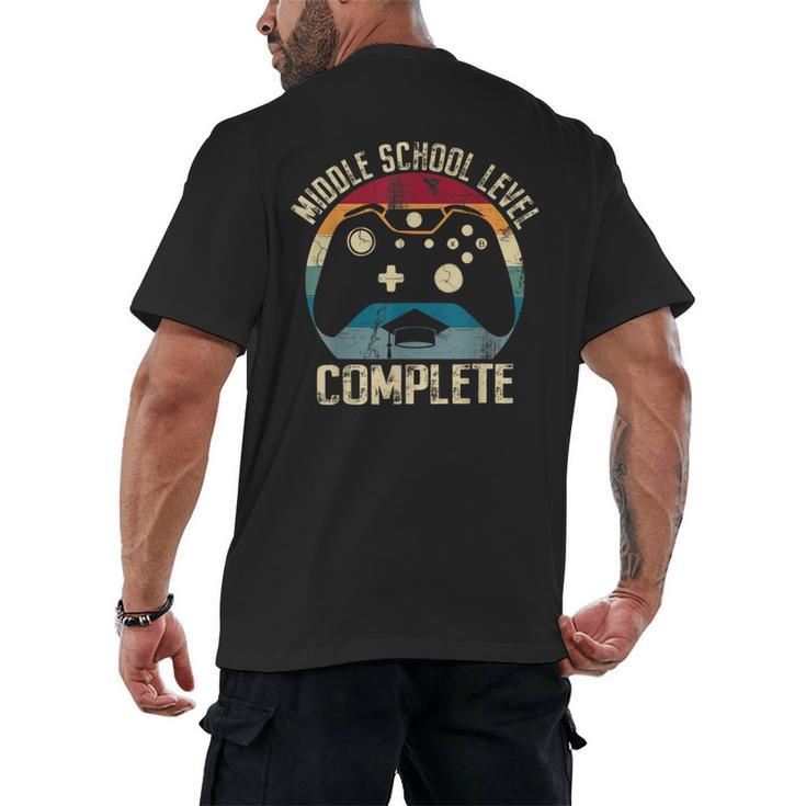Middle School Level Complete Gamer Class Of 2024 Graduation Men's Back Print T-Shirt