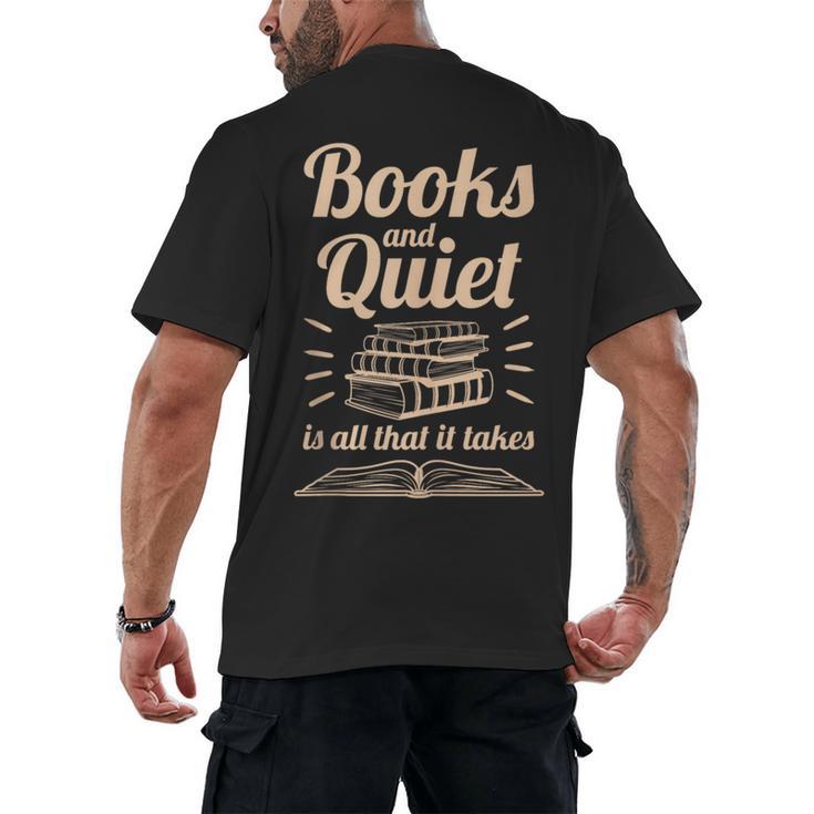 Mindfulness Reading Book Nerd Book Lover Bookworm Introverts Men's Back Print T-Shirt