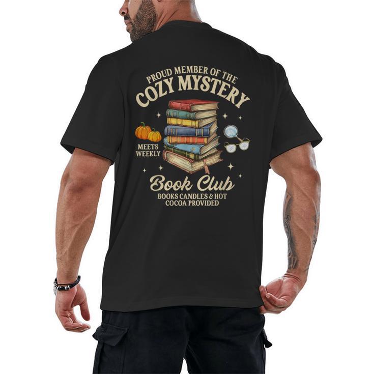 Mystery Book Reader Member Of The Cozy Mystery Book Club Men's Back Print T-Shirt