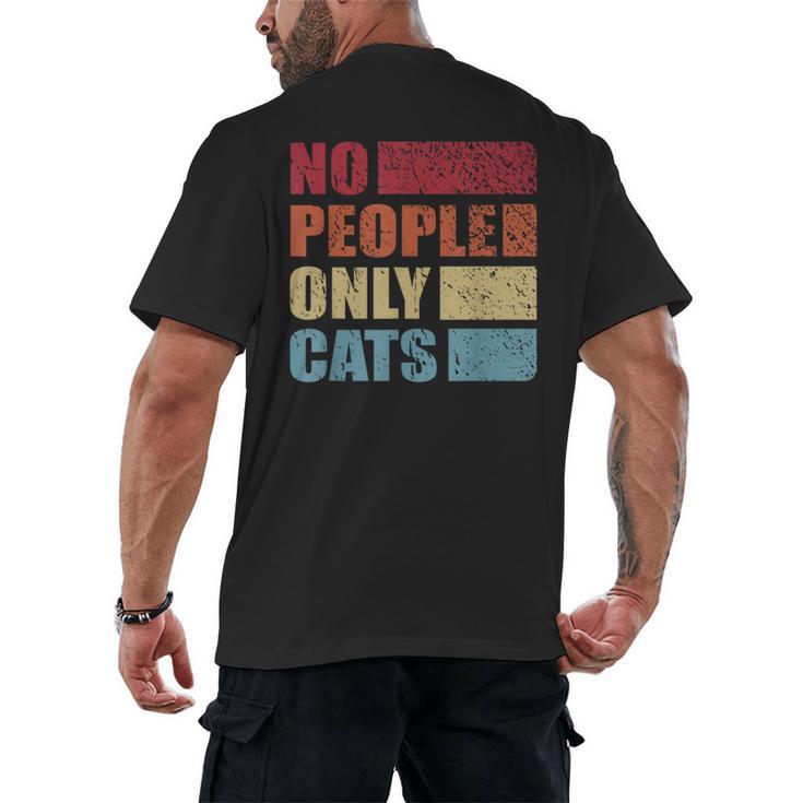 No People Only Cats Introvert Men's Back Print T-Shirt