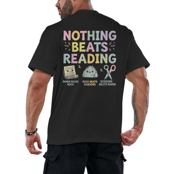 Nothing Beats Reading Book Librarian Across America Kids Men's Back Print T-Shirt