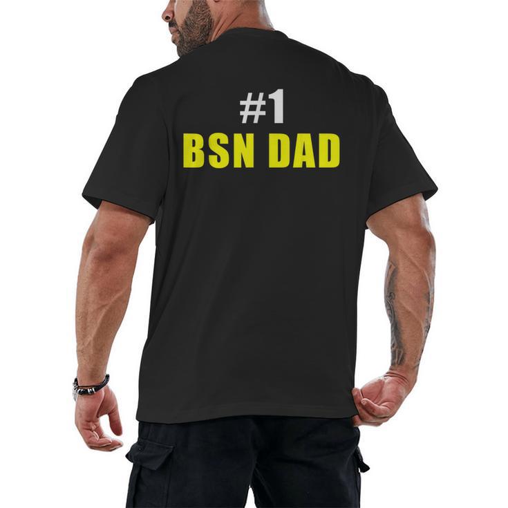 Nurse BSN Student Graduate Dad Nursing Graduation Men's Back Print T-Shirt