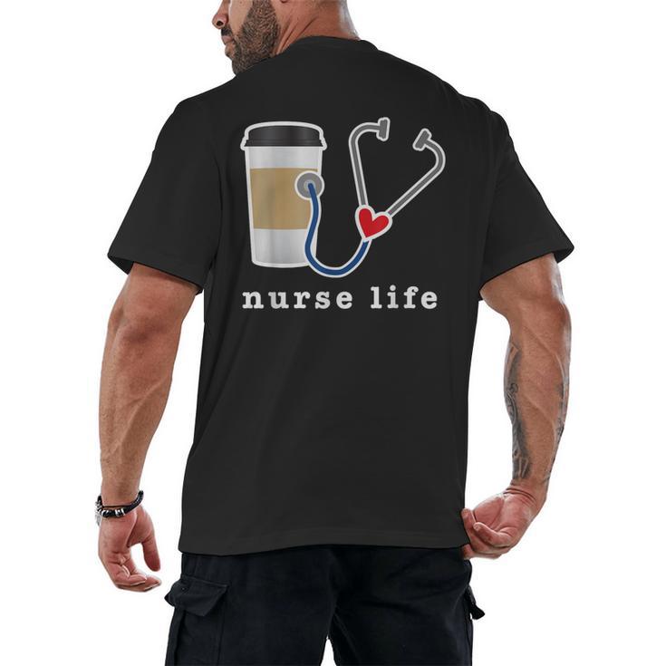 Nurse Life Graphic Nursing School Graduation Men's Back Print T-Shirt