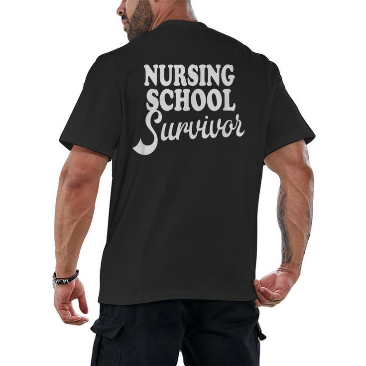 Nursing School Survivor Nurse Graduation Medical T-Shirt Men's Back Print T-Shirt