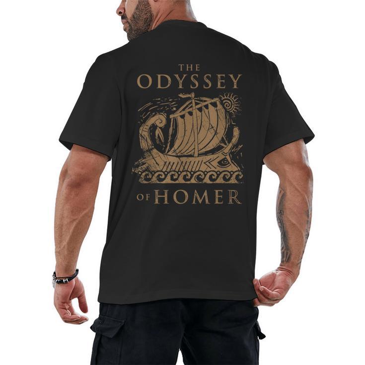 Odisea Soulz Iliad Odyssey Homer Ancient Greek History Book Odyssey Small Men's Back Print T-Shirt