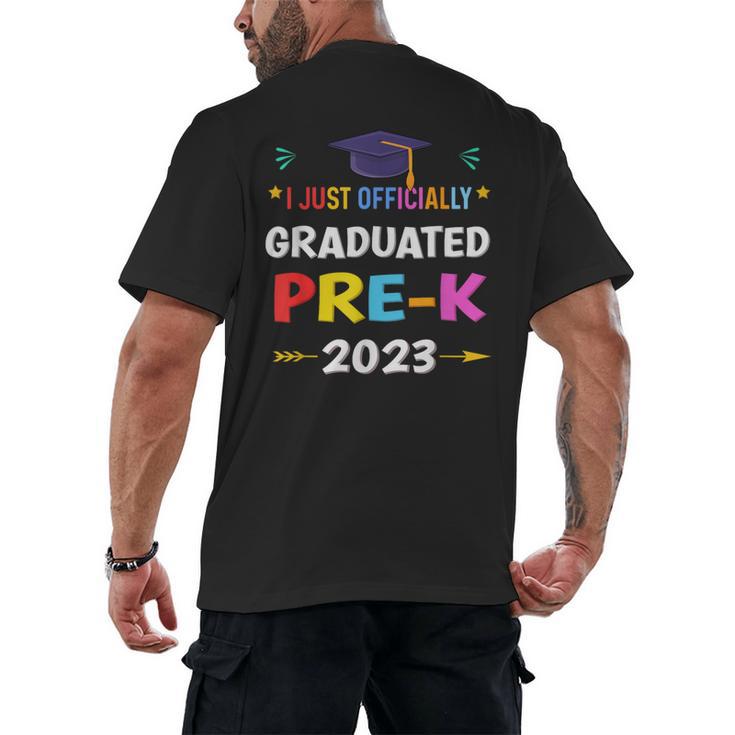 I Officially Graduated Pre-k Graduation Pre k Class 2023 Kid Men's Back Print T-Shirt