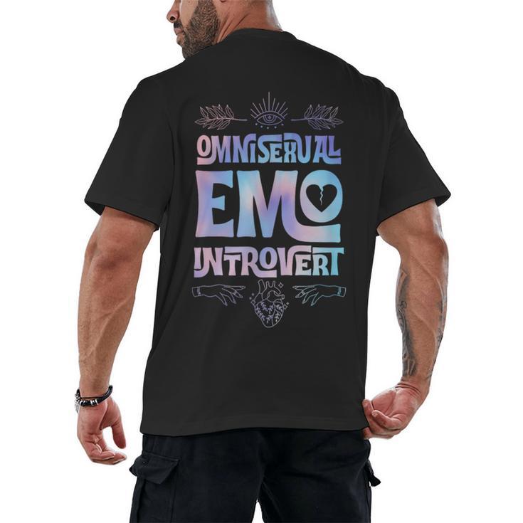 Omnisexual Emo Introvert Pride Trendy Mystic Teen Goth Style Men's Back Print T-Shirt