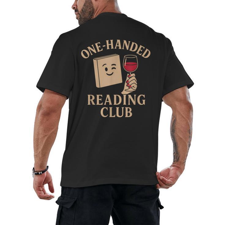 One-Handed Reading Club Smutty Book Lover Men's Back Print T-Shirt