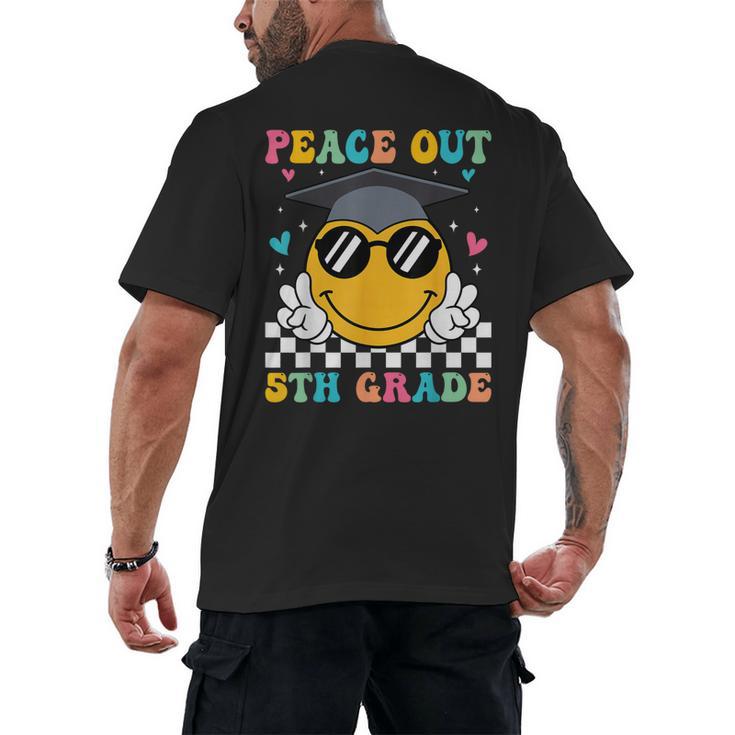 Peace Out 5th Grade Graduation Last Day Of School Men's Back Print T-Shirt