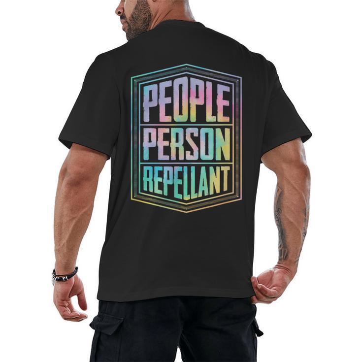 People Person Repellant Antisocial Introvert Men's Back Print T-Shirt