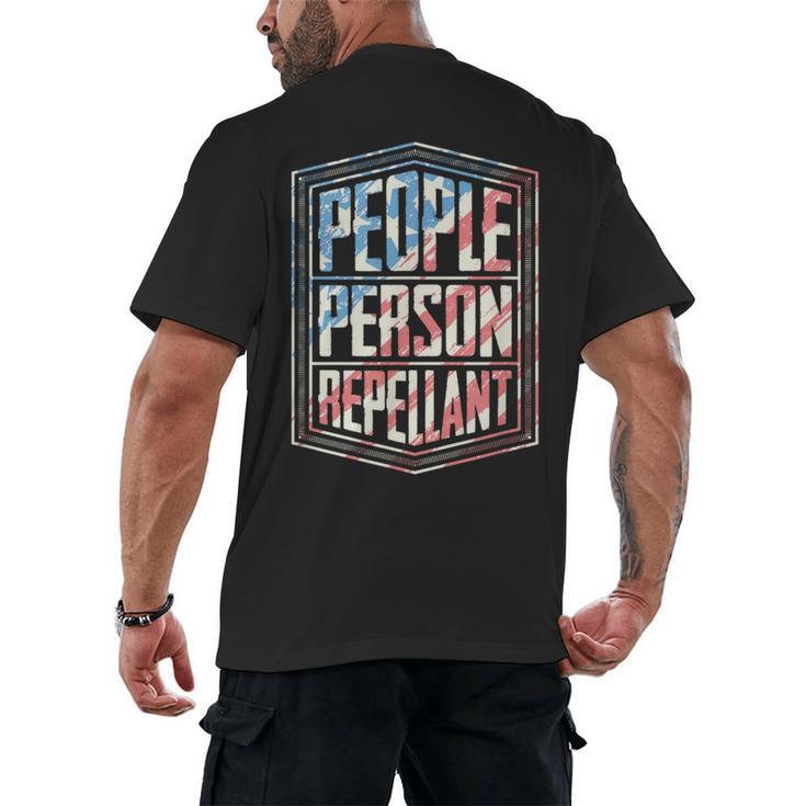 People Person Repellant Introvert Men's Back Print T-Shirt