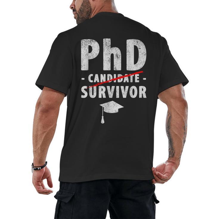 PhD Candidate Survivor PhD Graduation Men's Back Print T-Shirt