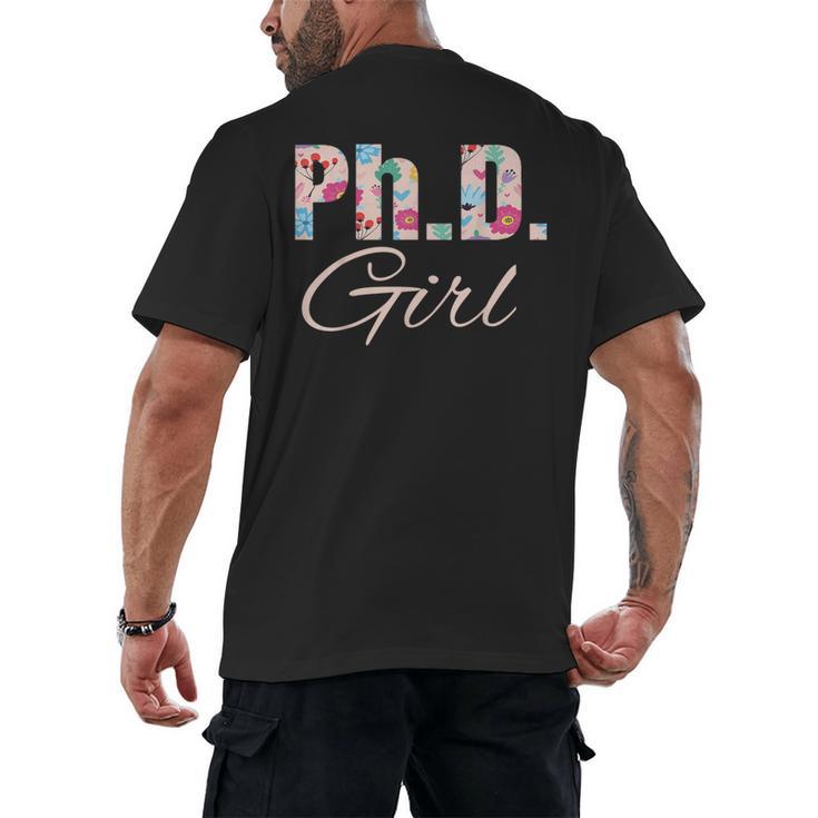 PhD Girl Doctorate Degree Graduation Women Her Psychology Men's Back Print T-Shirt