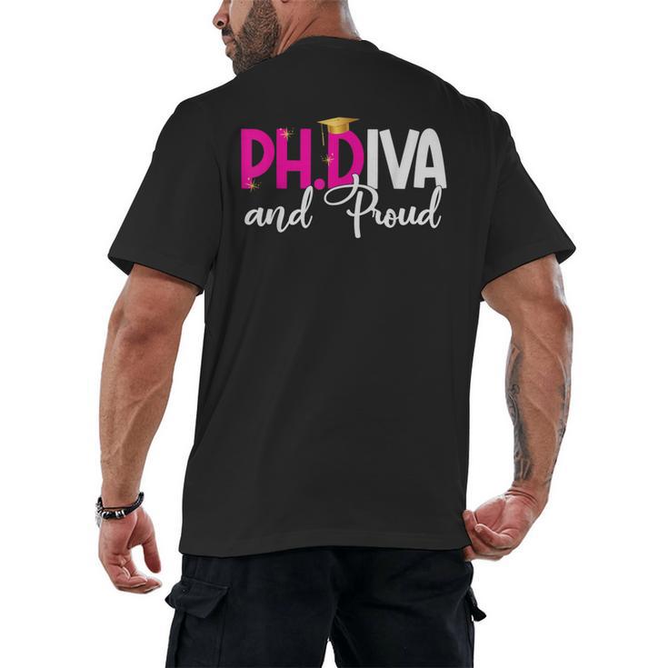 PhDiva Graduation Doctorate Student Graduate Men's Back Print T-Shirt
