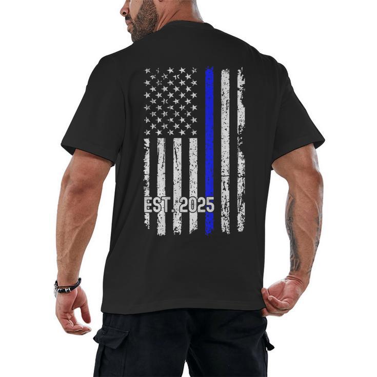 Police Graduation Est 2025 Back Print Police Academy Vintage Men's Back Print T-Shirt