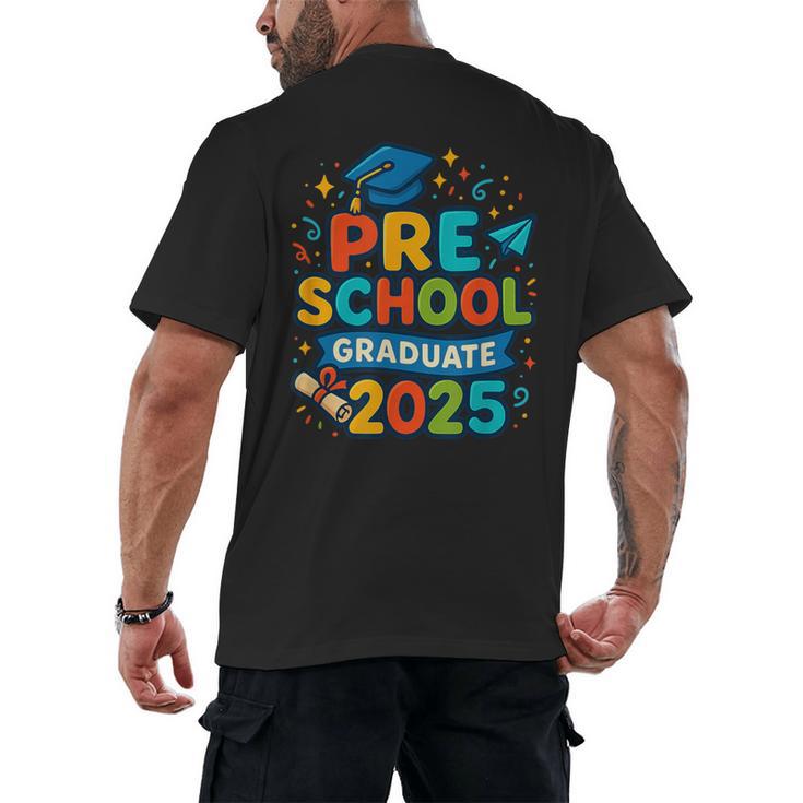 Preschool Graduation 2025 Pre-k Graduate Kids Boys Girls Men's Back Print T-Shirt