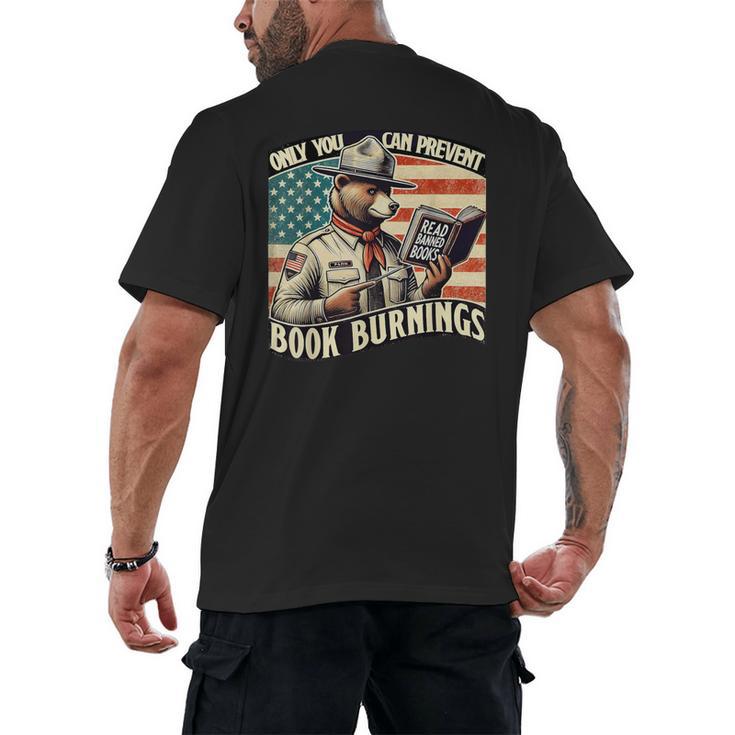 Only You Can Prevent Book Burnings Books Men's Back Print T-Shirt
