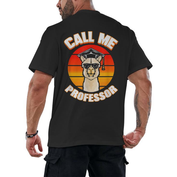 Professor Graduation For PhD Degree Doctor University Men's Back Print T-Shirt