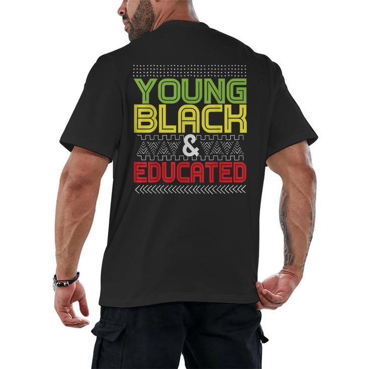 Proud African American Educated Graduation Men's Back Print T-Shirt