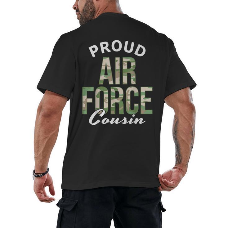 Proud Air Force Cousin Deployment Homecoming Graduation Men's Back Print T-Shirt