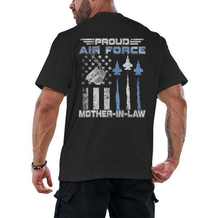 Proud Air Force Mother-In-Law US Air Force Graduation Men's Back Print T-Shirt