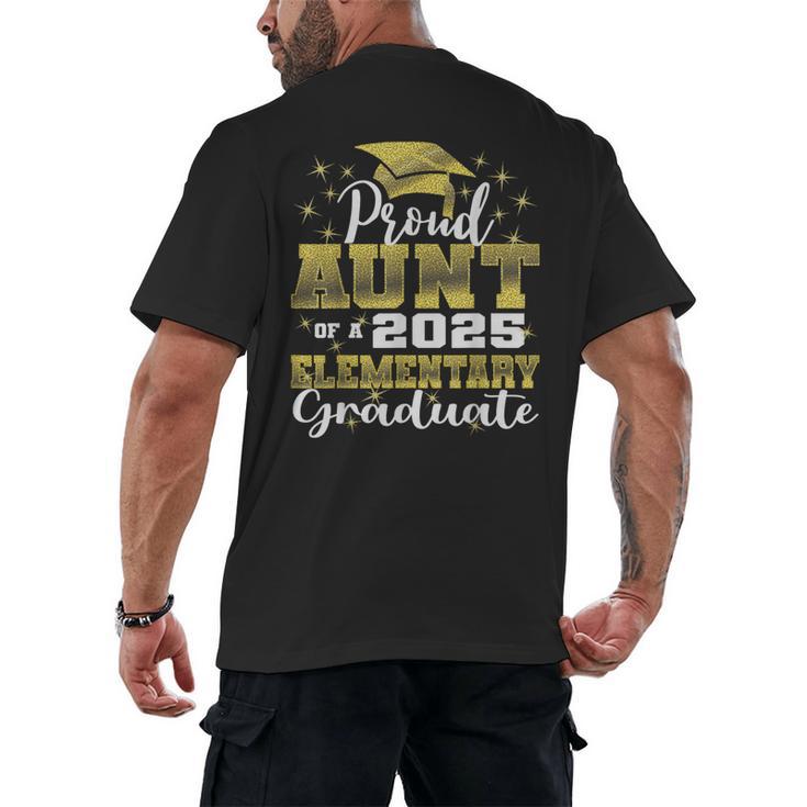 Proud Aunt Of 5th Grade Graduate 2025 Elementary Graduation Men's Back Print T-Shirt