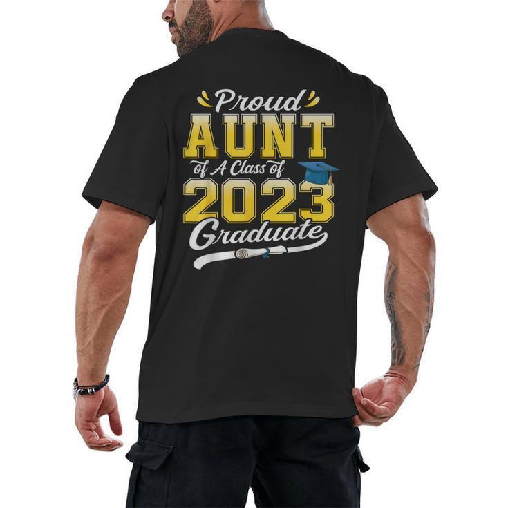 Proud Aunt Of a Class Of 2023 Graduate Senior Graduation Men's Back Print T-Shirt