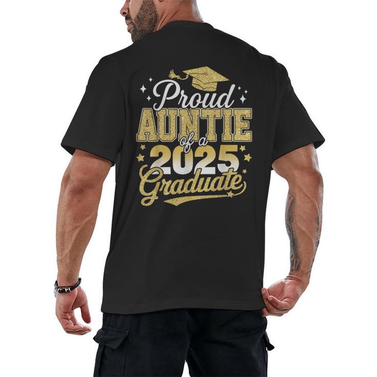 Proud Auntie Of A Class Of 2025 Graduate Senior Graduation Men's Back Print T-Shirt