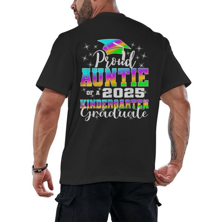 Proud Auntie Of Kindergarten Graduate 2025 Graduation Auntie Men's Back Print T-Shirt