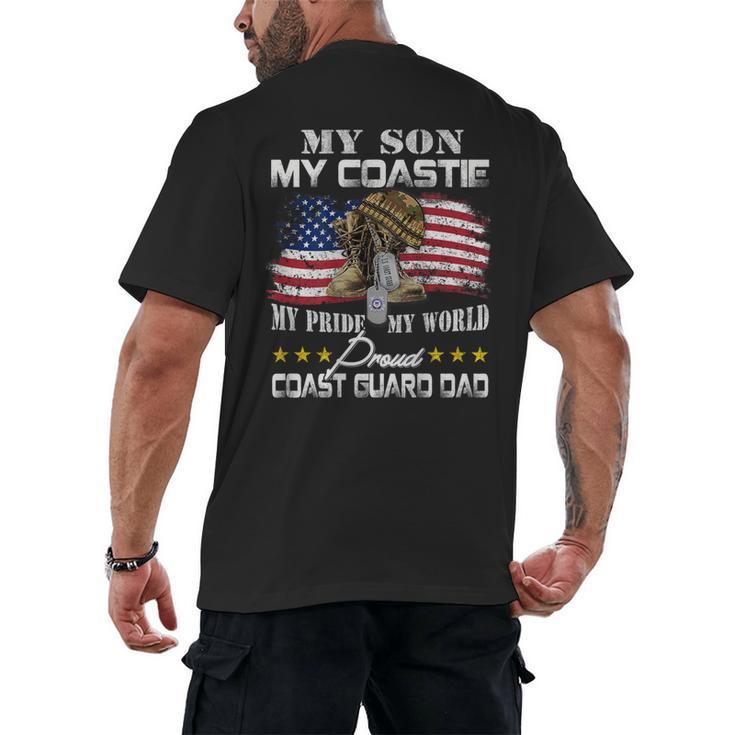 Proud Coast Guard Dad Coast Guard Graduation Dad Men's Back Print T-Shirt