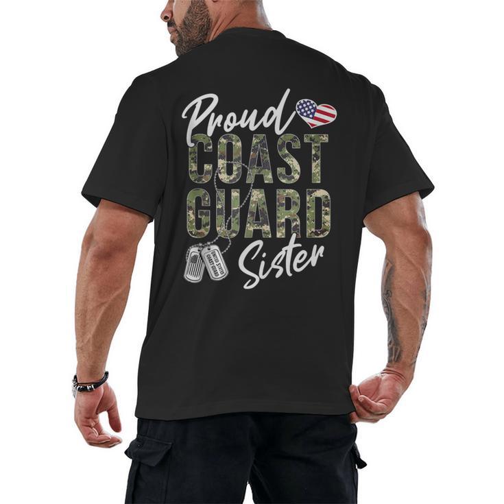 Proud Coast Guard Sister US Coast Guard Graduation Sister Men's Back Print T-Shirt